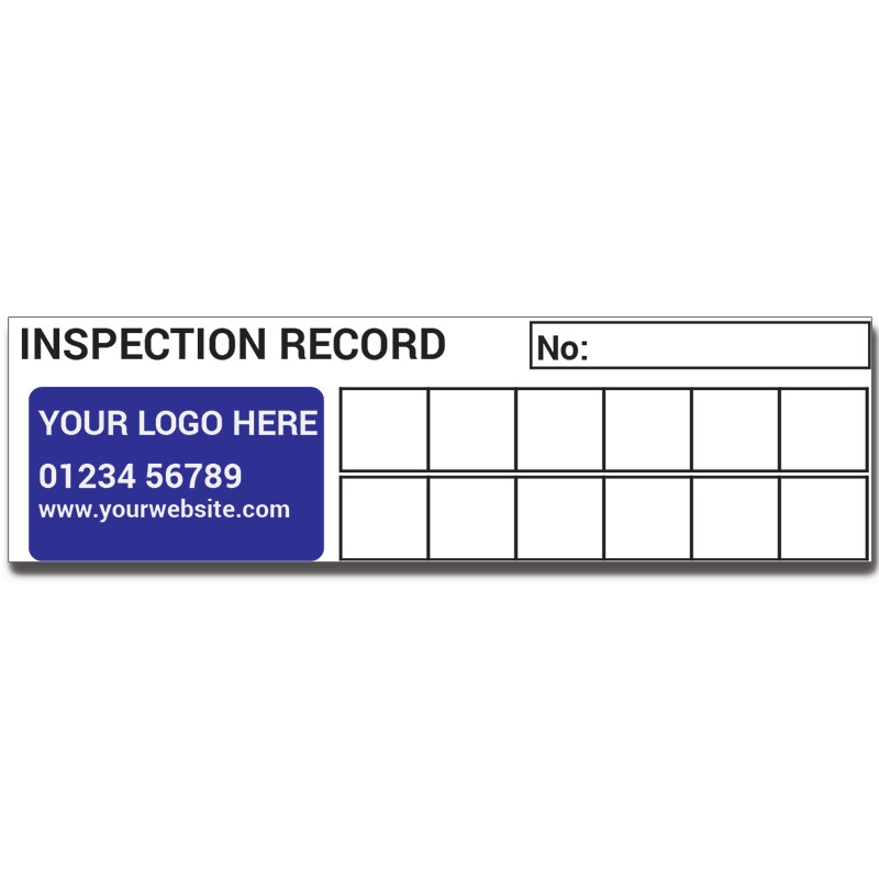 Inspection Record Labels (Branded)